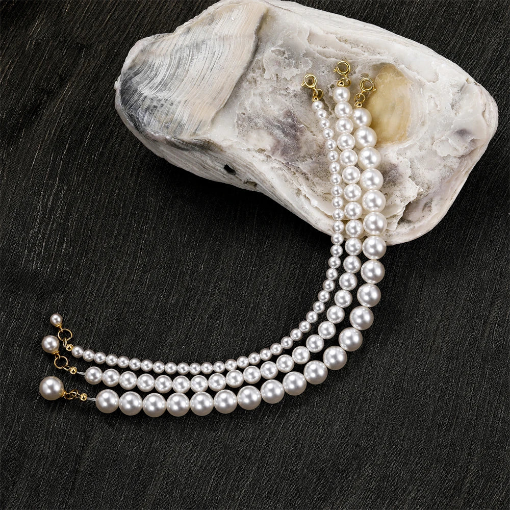 Trumium 925 Sterling Silver Real Pearl Bracelet for Women Girl Beaded Cultured Pearl Bangle Bridal Jewelry Gift