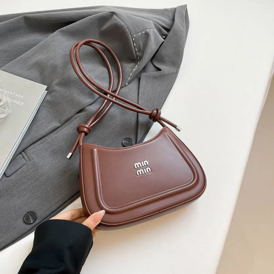 Korean style fashion niche women's crescent bag 2025 autumn new handbag, high-end multifunctional crossbody bag shoulder bag