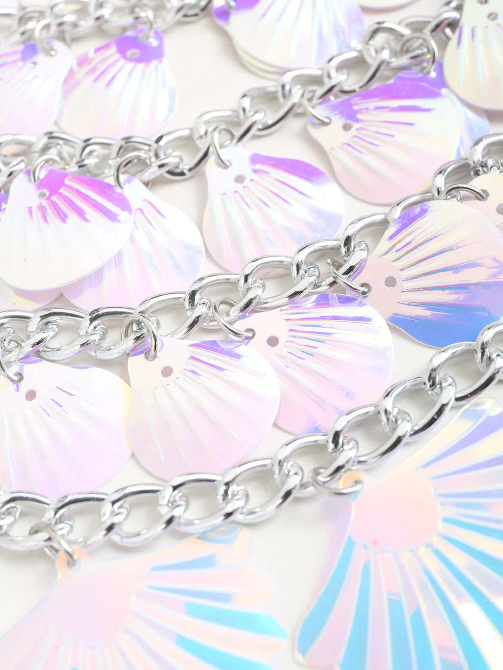 Sexy Mermaid Sequins Shell Bra Top Beach Bikinis Accessories New Summer Lingerie Hollow Out Chest Body Chain Outfit Party