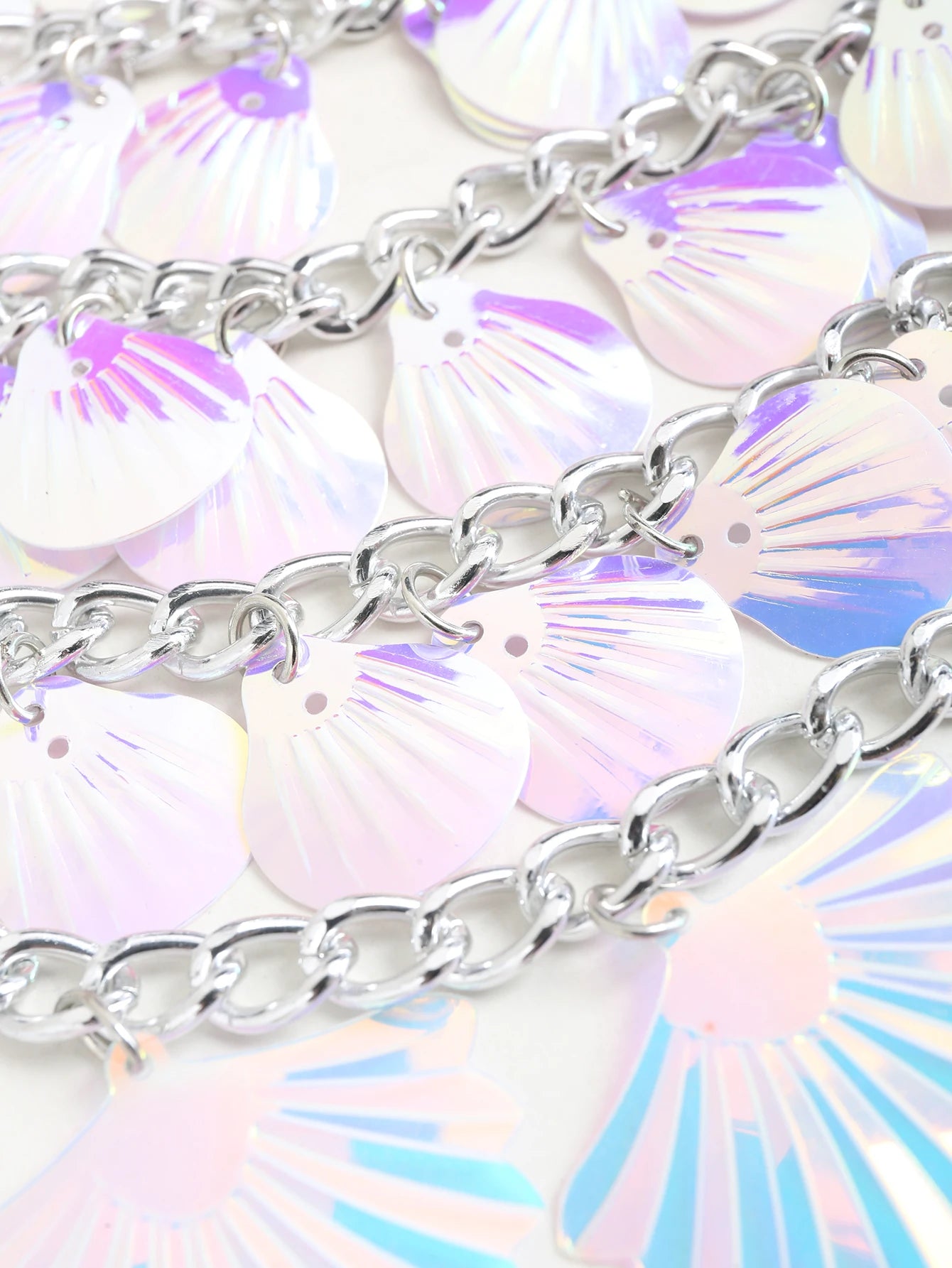 Sexy Mermaid Sequins Shell Bra Top Beach Bikinis Accessories New Summer Lingerie Hollow Out Chest Body Chain Outfit Party