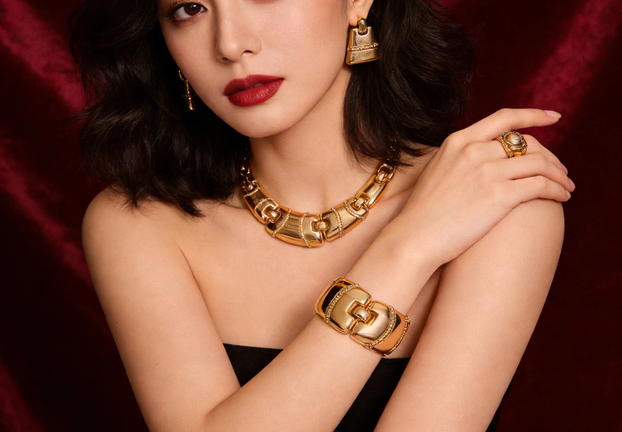 Italian Dubai Jewelry Sets for Women, High-Quality Necklace Earring Set Banquet Wedding Gift Jewellery Woman Luxury ﻿