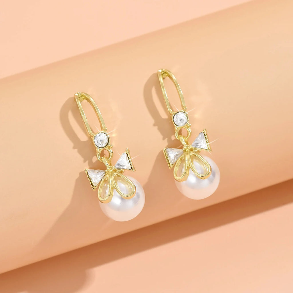 2 WOMEN'S Creative Minimalist Love Pearl Earrings, Fashionable Dressing Party Accessories