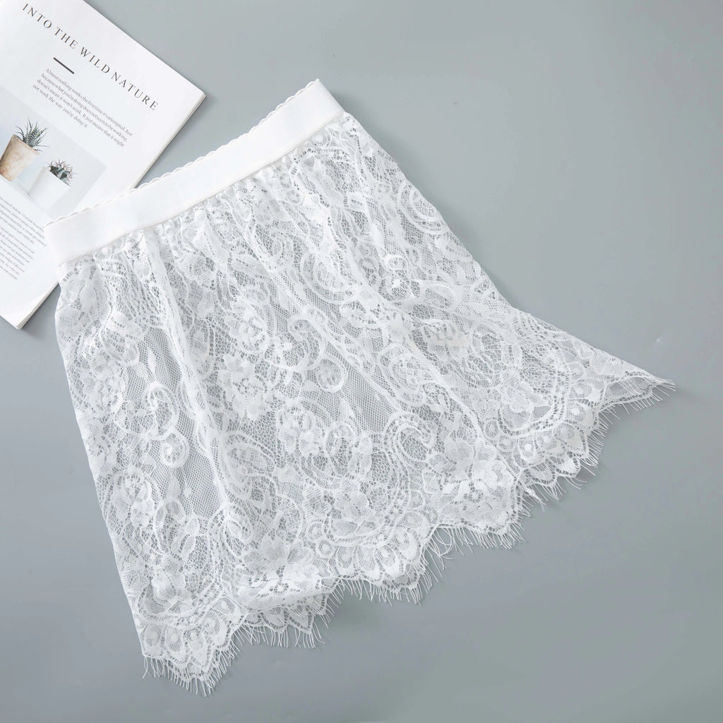 Sexy Mesh Lace Transparent Mini Tulle Skirt High Waist