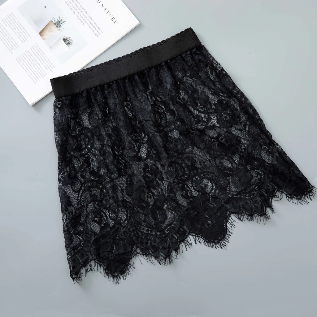 Sexy Mesh Lace Transparent Mini Tulle Skirt High Waist